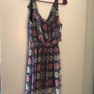 Dress, purple and green lightweight